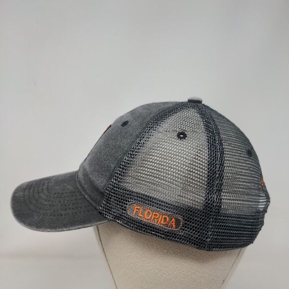 Florida St. Pete Beach Snapback Trucker Hat Gray OSFA Embroidered Mesh Back - Picture 3 of 7